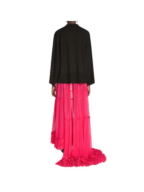 Dries Van Noten talis3700 Maglione polo in lana merino nero DRIES VAN NOTEN | 261-011209-3700900 BLACK